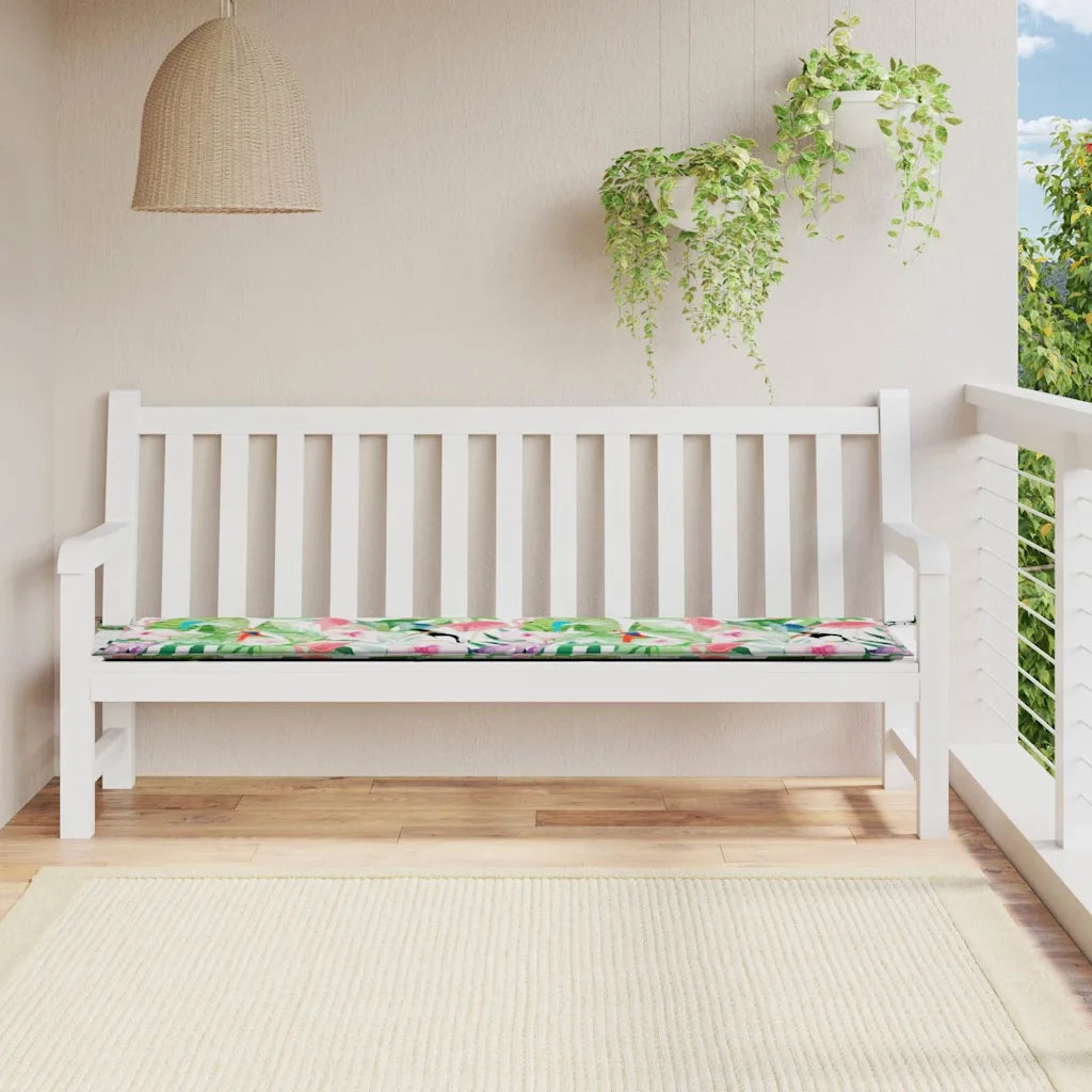 Cuscino per Panca da Giardino Multicolore 200x50x4cm in Tessuto 361203