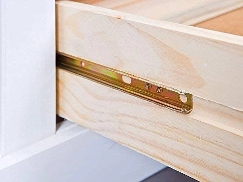 ARMADIO GERALDO 2 ANTE + 3 CASSETTI CON SPECCHIO 140x55x190H PINO MASSELLO BIANCO INTER LINK