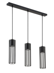Lampada a sospensione industriale nera 3xGU10 Fobia Sigma