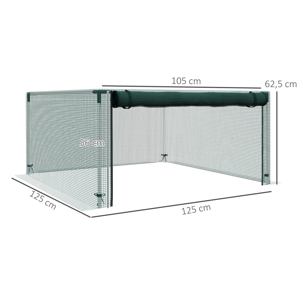 Rete Protettiva per Piante ¨C Minimal ¨C Verde/Argento 125x125x62.5 cm