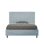 BS COM Letto una piazza e mezza contenitore imbottito 120x190 microfibra azzurro