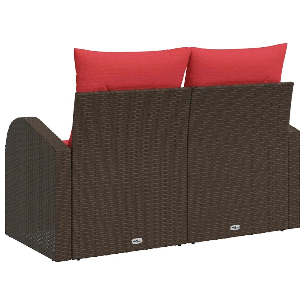 Divano da giardino Marrone 124 x 62 x 85cm polyrattan 42006738