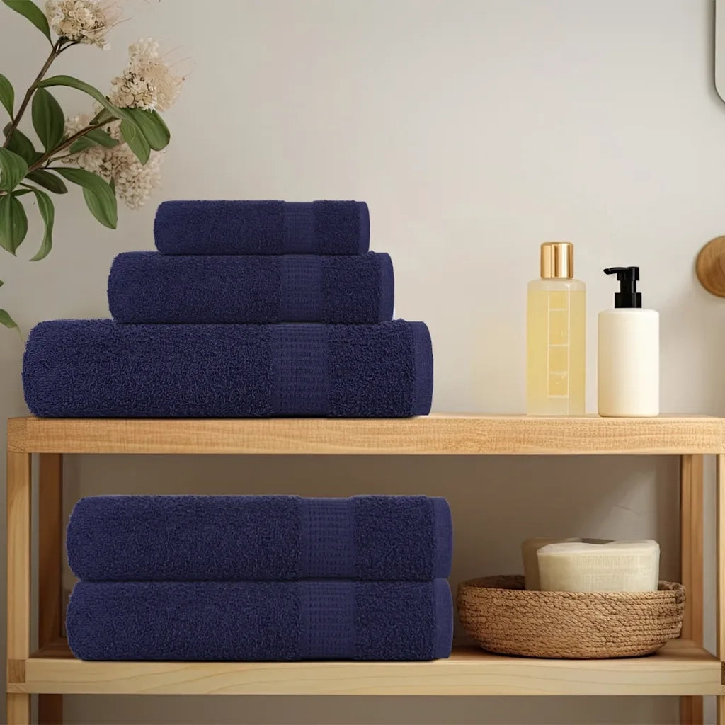 Asciugamani per sauna FROGN 2 pezzi blu navy 80x200 cm 360 g/m2