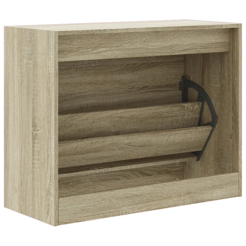 Scarpiera Rovere Sonoma 80x34x63 cm in Legno Multistrato 839961