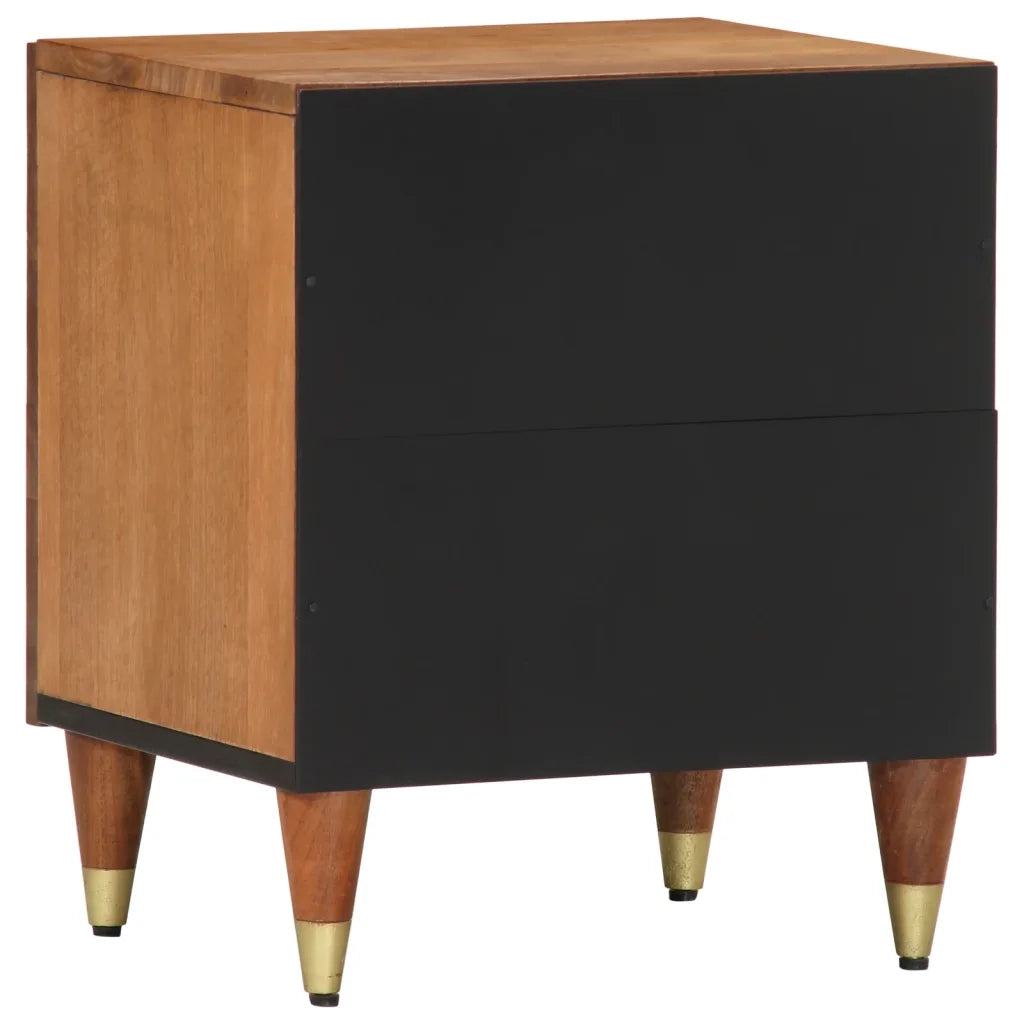 Comodino 40x33x46 cm in Legno Massello di Mango 358280