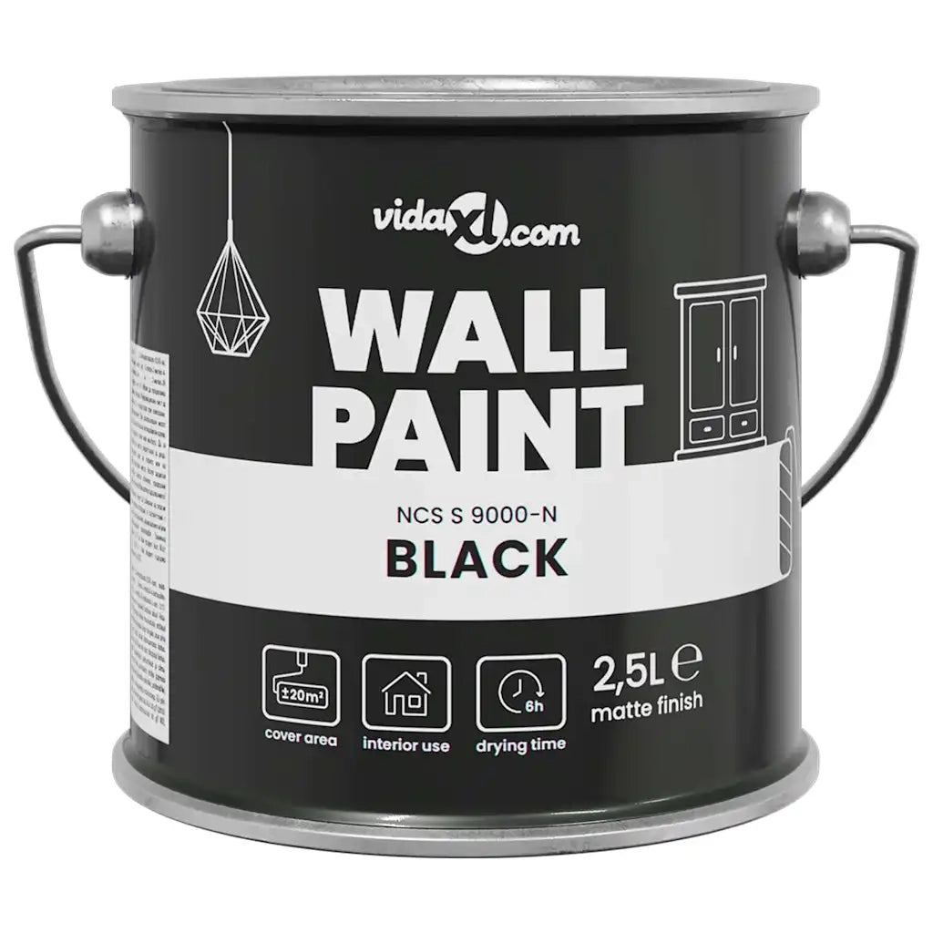 Pittura murale Nero 2,5 L Stampa da parete 4008527