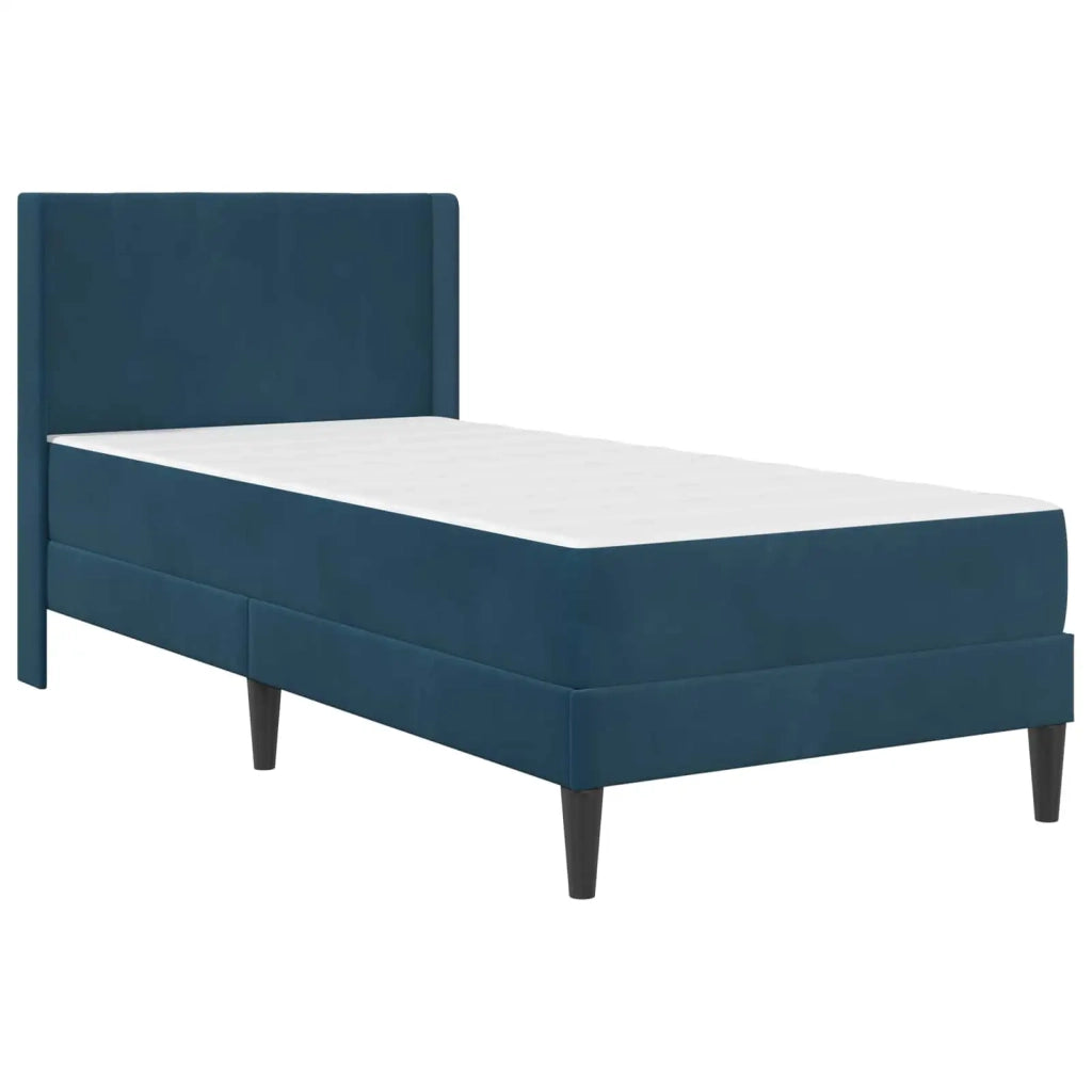 Struttura letto con materasso Blu 80 x 200 cm Velluto 3414830