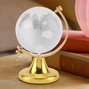 Trade Shop - Mappamondo Sfera Di Cristallo Terra Rotonda Globo Decorativa Ornamenti Vetro 5cm -