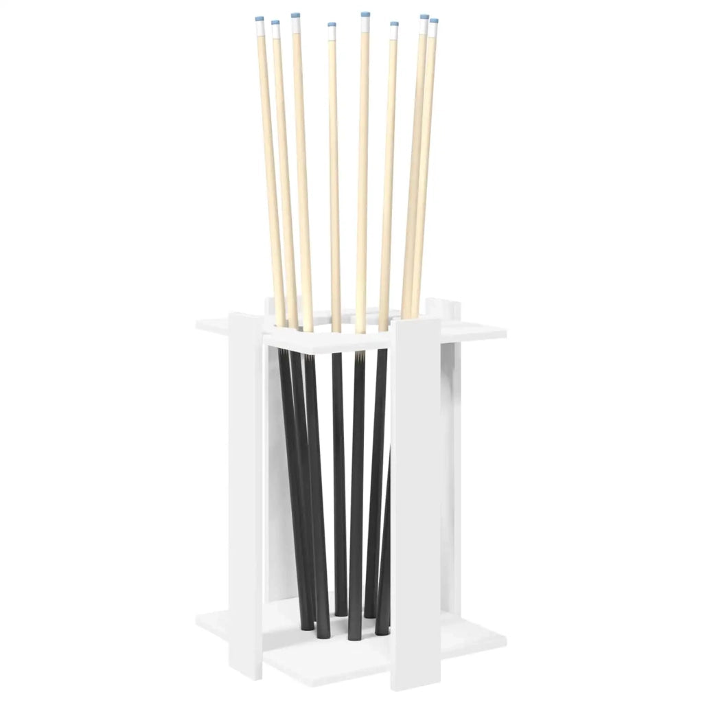 Supporto per stecche da biliardo Legno ingegnerizzato Bianco 8006782