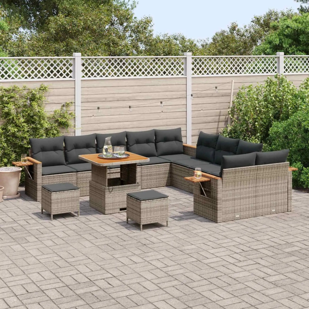 Set Divano da Giardino 13 pcs Grigio polyrattan 3363103