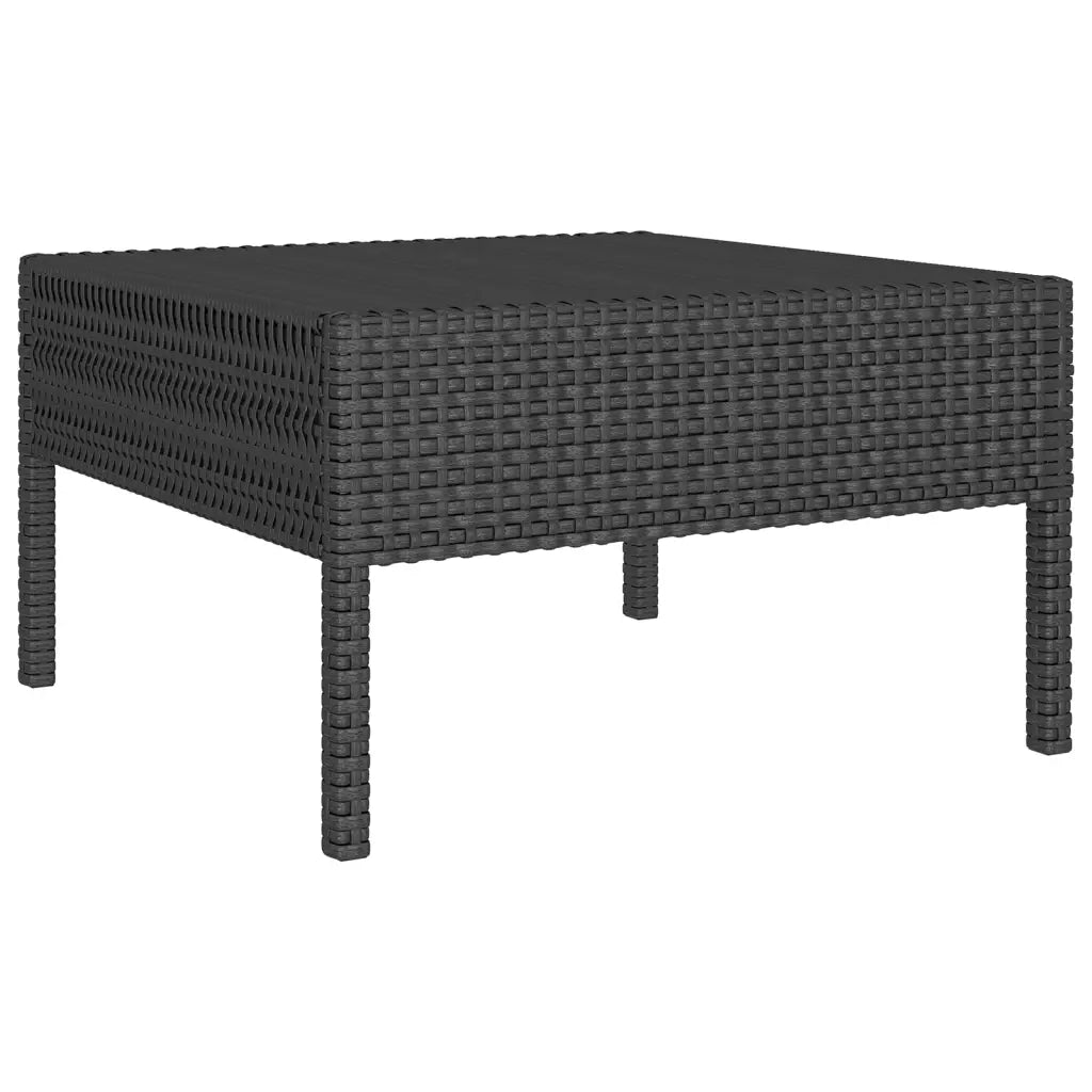 Set Divani da Giardino 12 pz con Cuscini in Polyrattan Nero 3094480