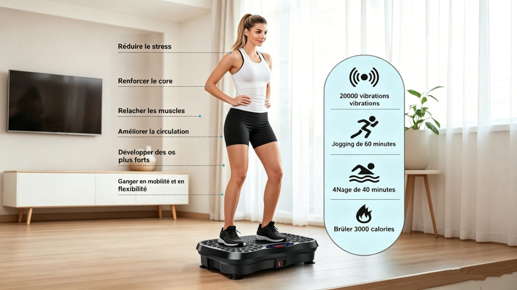 Piattaforma vibrante fitness Bluetooth 5 programmi 99 livelli 2 fasce elastiche e telecomandonero
