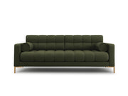 Cosmopolitan Design - Divano "Bali" 3 posti in tessuto strutturato verde 