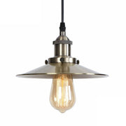 Trade Shop - Lampadario Soffitto Portalampada Pendente Vintage Retro' Cavo Telato E27 Cromato -