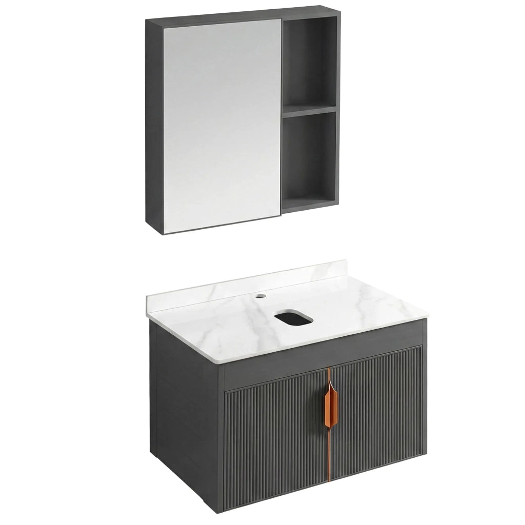 Set Di Mobili Da Bagno Con Top Marti 60cm Grey