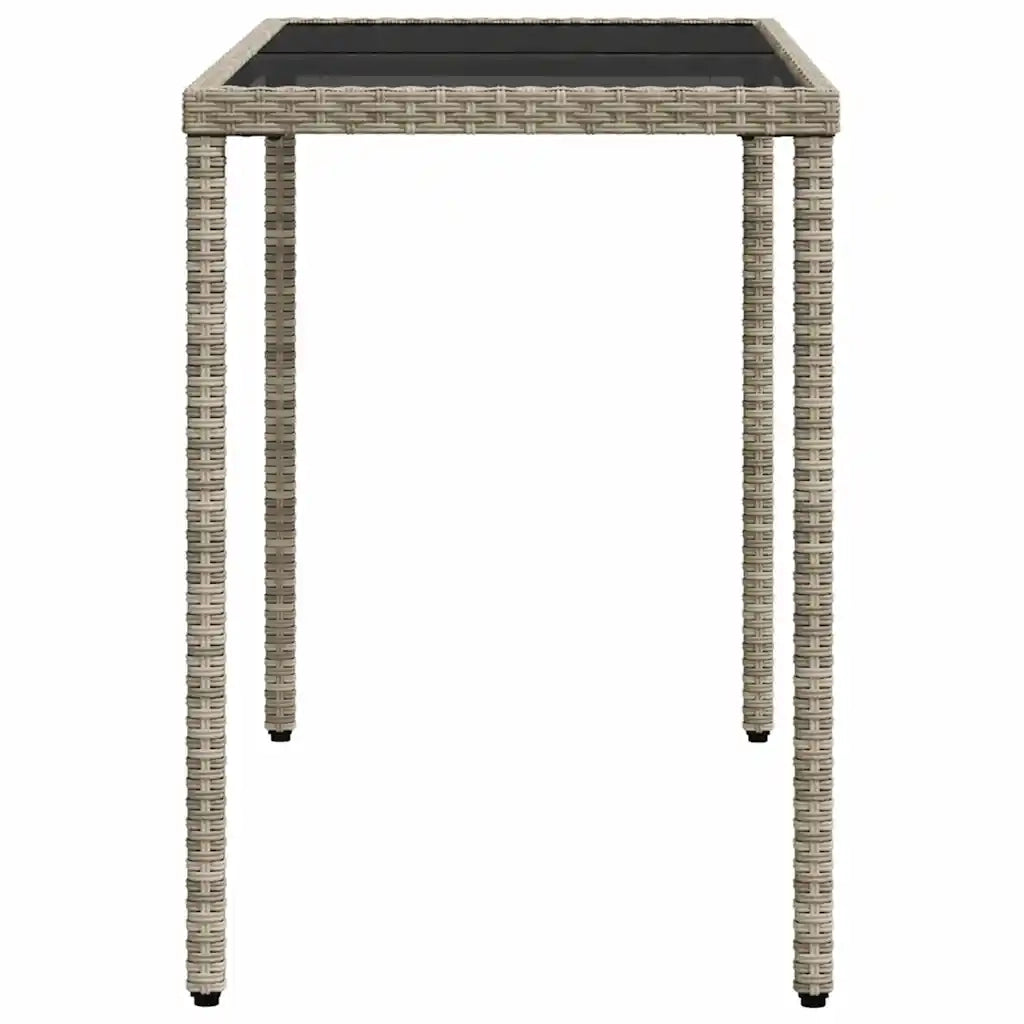 Set Pranzo da Giardino 5pz con Cuscini Grigio Chiaro Polyrattan 365087