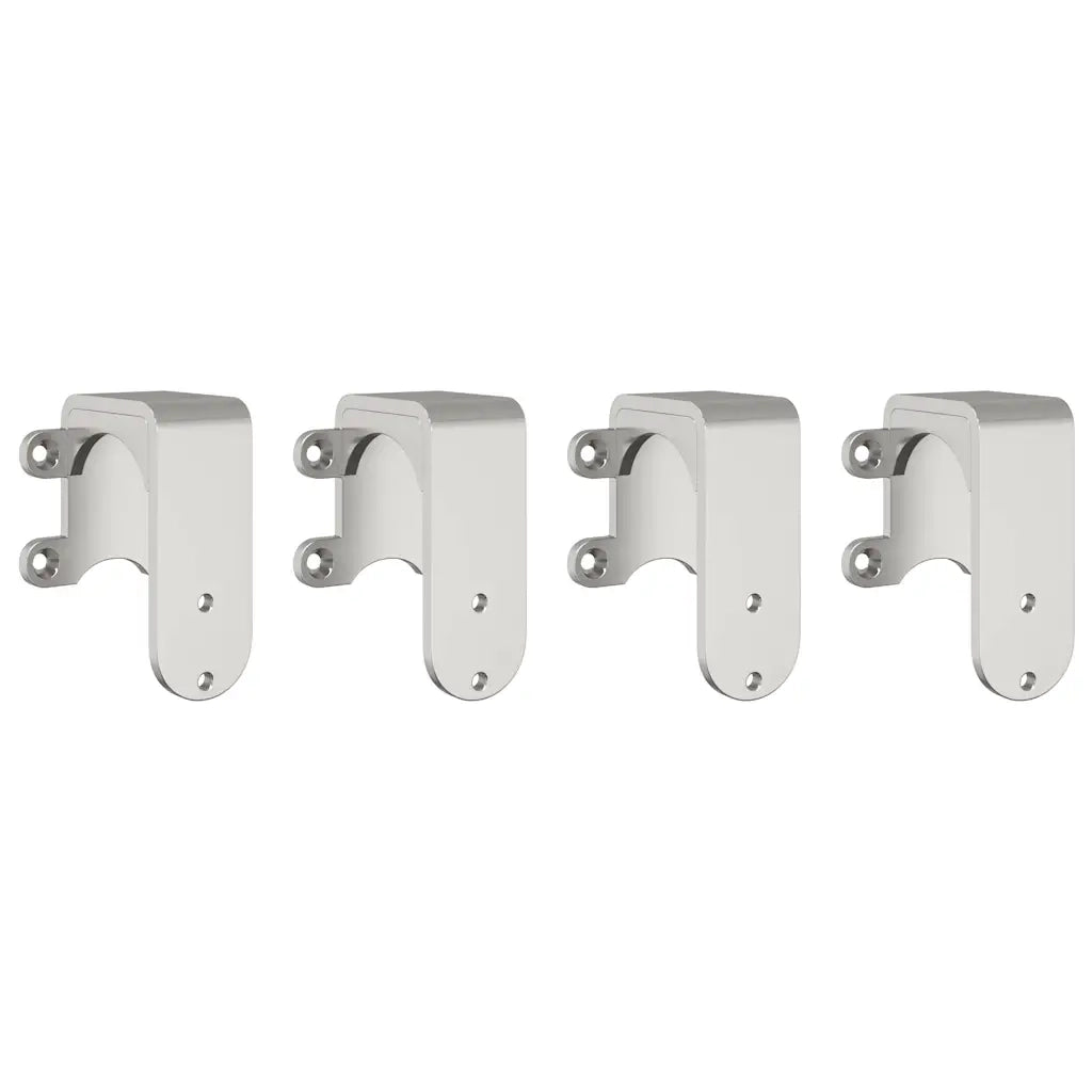 Kit Binari Porta Scorrevole 200 cm Acciaio Inossidabile Argento 3295764