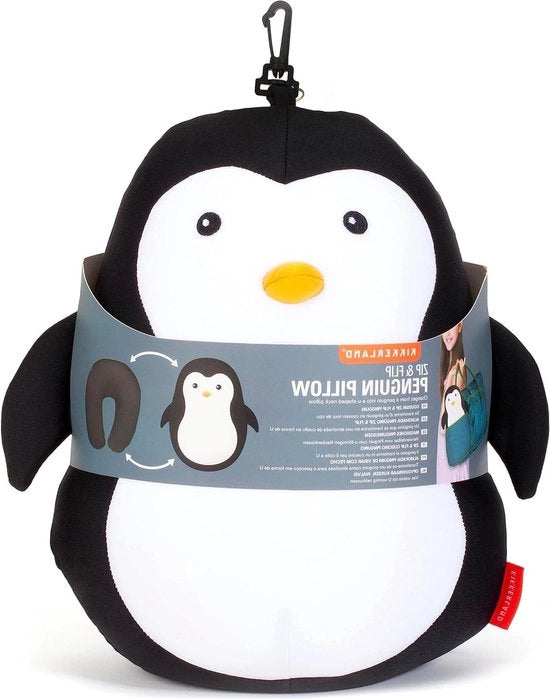 Cuscino ortopedico anti-allergico elastico pinguino con supporto standard arancione
