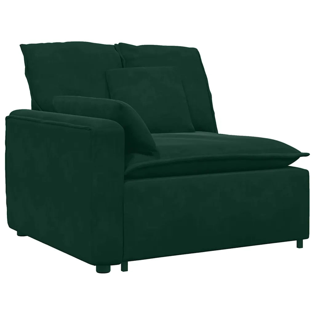 Divano Modulare con Cuscini-Sofa Modulare-Divanetto Verde Scuro