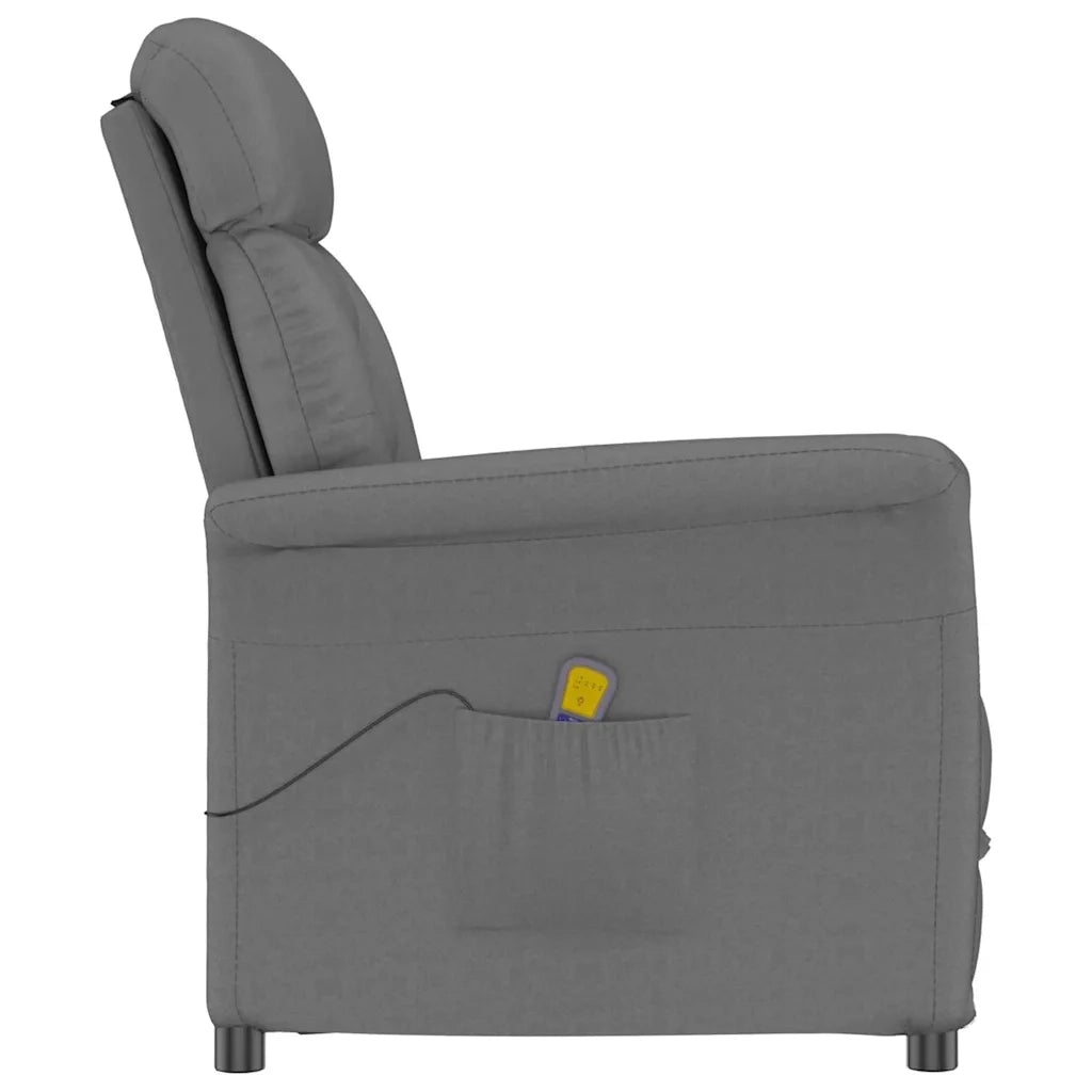 Sedia da massaggio Grigio scuro 96.5 x 70.5 x 95 cm Microfibra 348409