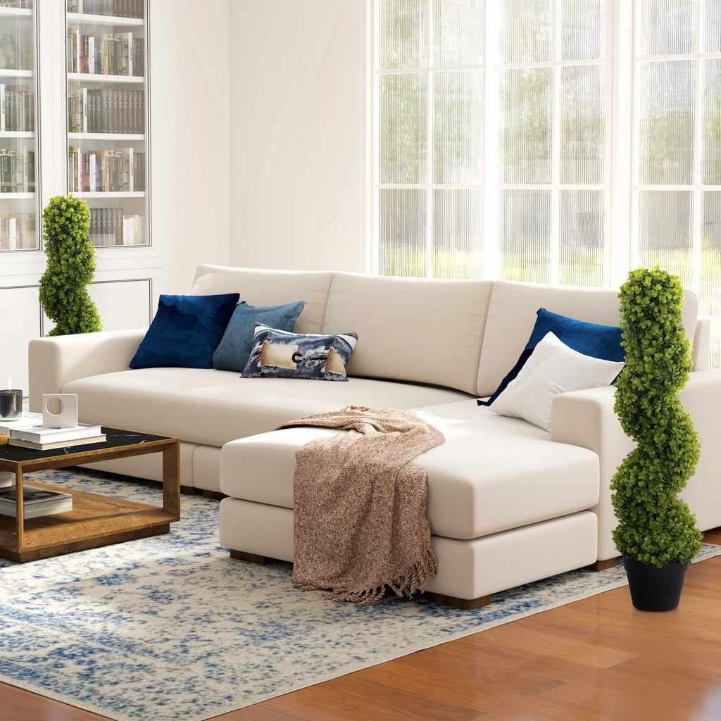 Set 2 Piante Artificiali Decorative con Vaso ¨C Xylo ¨C Verde 90 cm per Interno ed Esterno