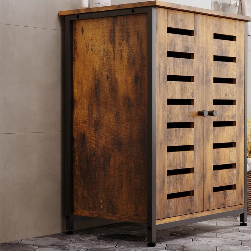 Mobile bagno in stile loft marrone, rustico
