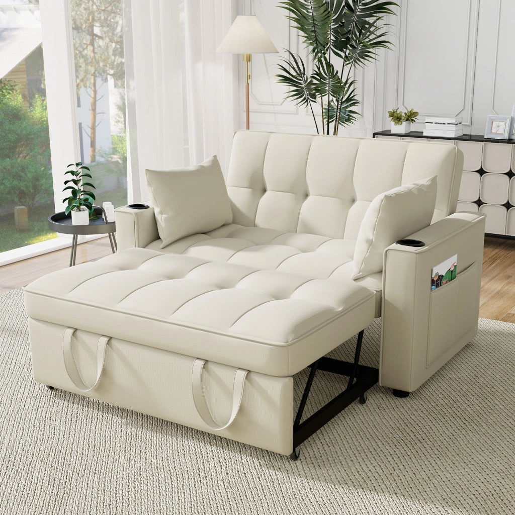 Divano letto pieghevole - Zephmum - Con porta bevande e cuscini