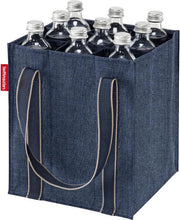 Wijnrek in stoffa blu scuro standard - Borsa per bottiglia pieghevole
