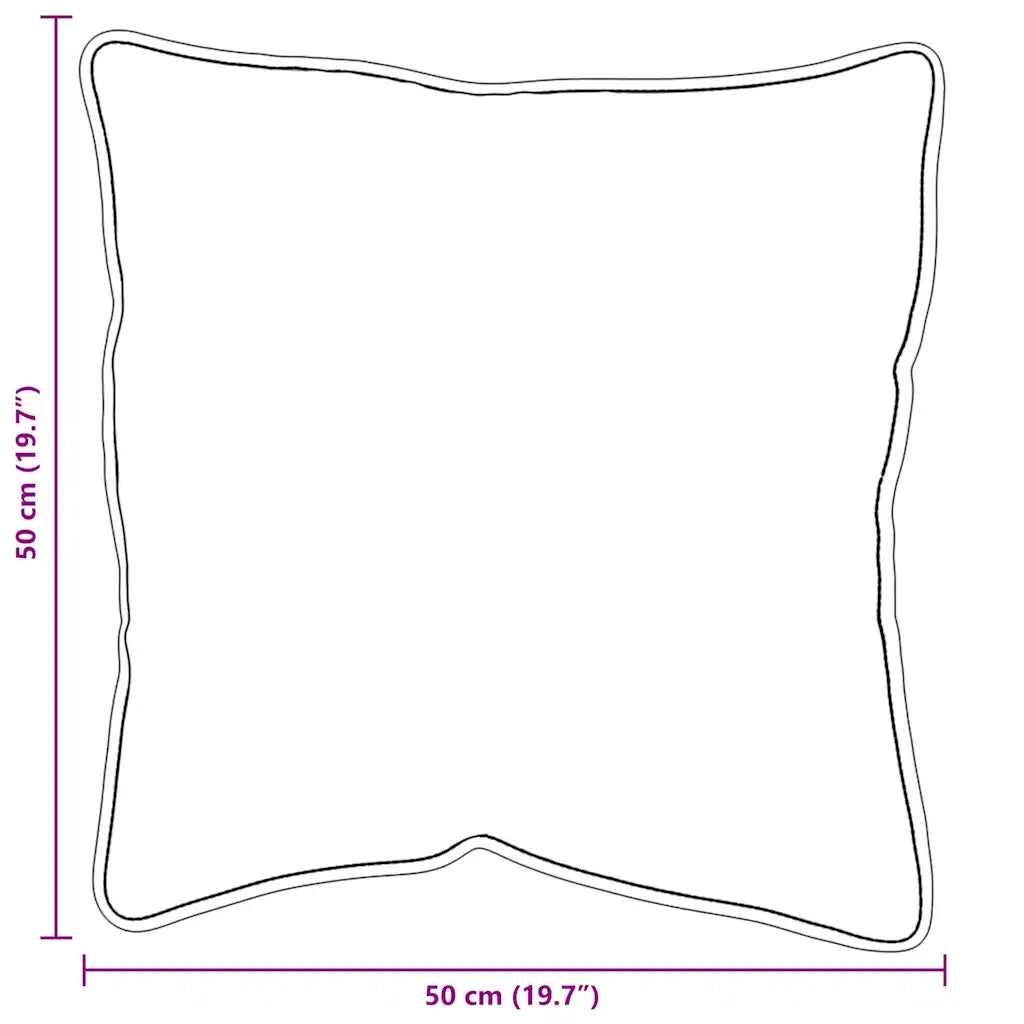 Cuscino 2 pcs Bianco 51 x 51 x 20 cm Cotone e Poliestere 42007804