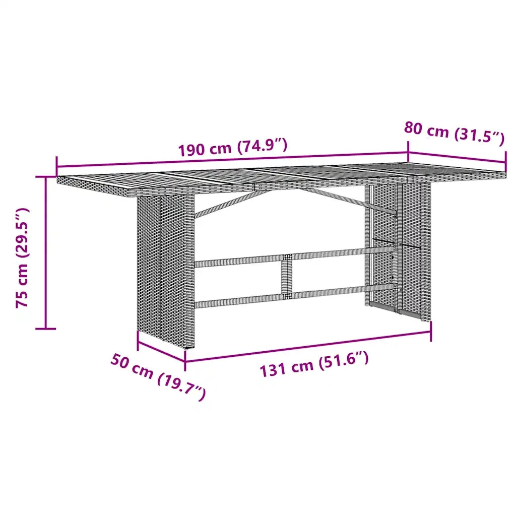 Set Bistrò da Giardino 9 pz con Cuscini in Polyrattan Nero 3277134