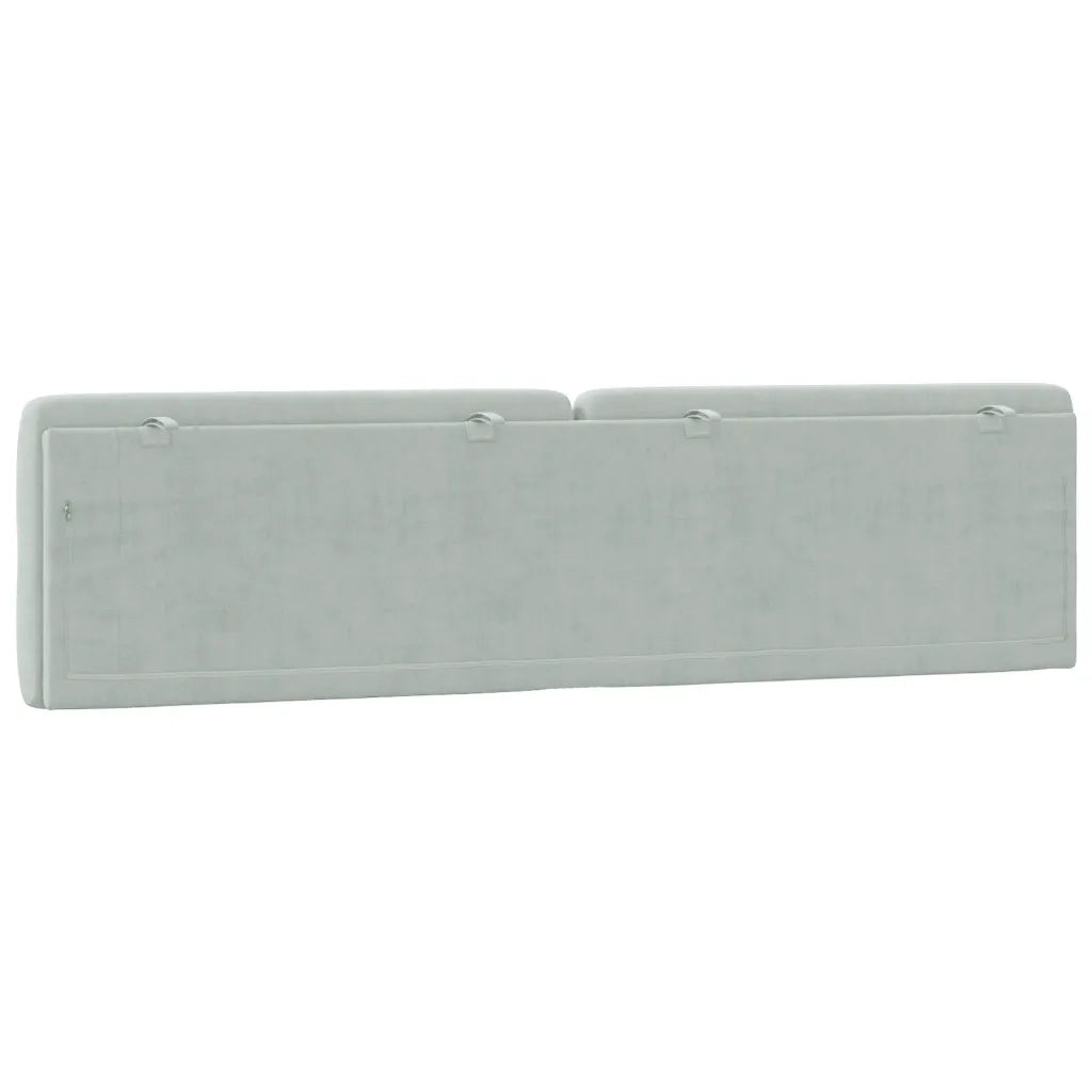 Cuscino Testiera Grigio Chiaro 200 cm in Velluto