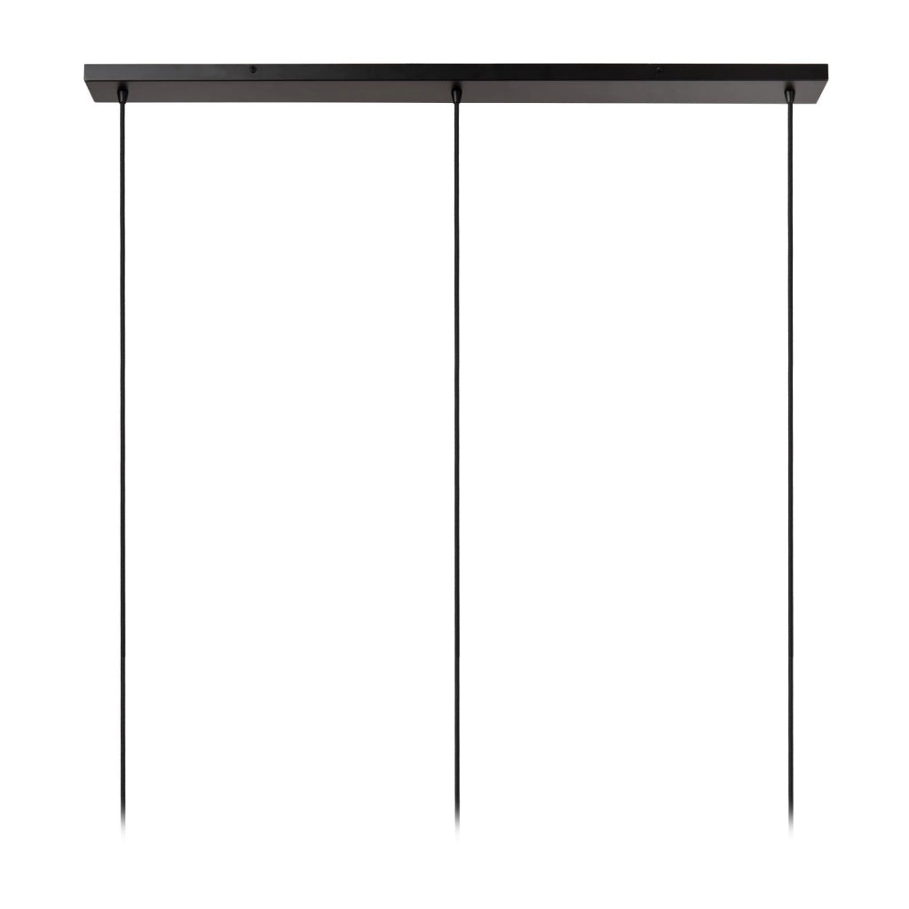 Lampada sospesa TAGALOG 3 luci E27 rattan nera Lucide