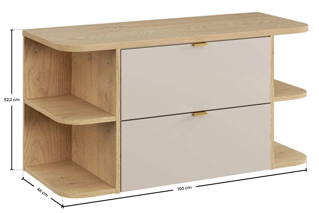 Set mobili bagno 100 cm con piano Dalia Cashmere 100 cm