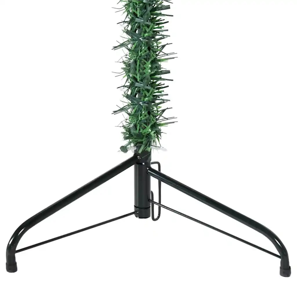 Albero Natale Artificiale Sottile a Metà Supporto Verde 240 cm 344603