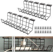 Cable management sottoscala nero - 40 x 17 x 105 cm - 2 pezzi