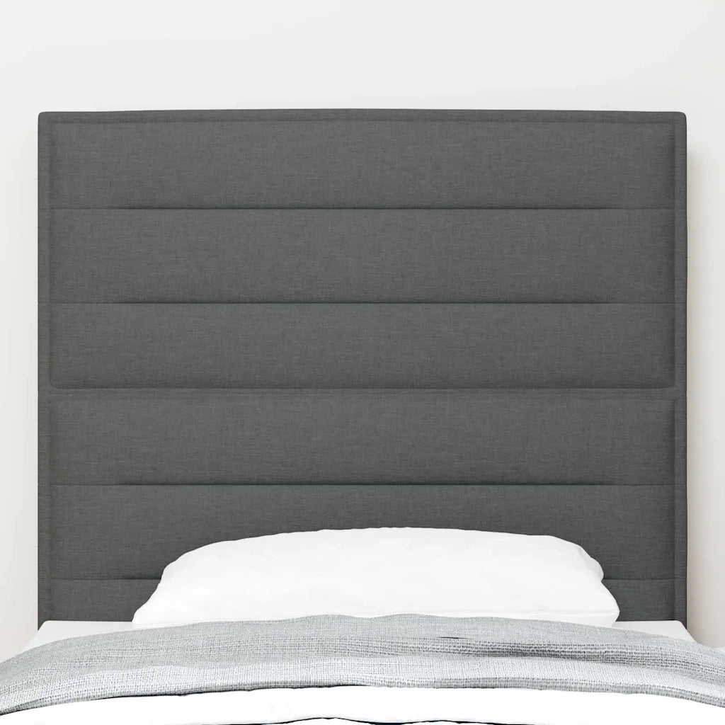Testiera LED con strisce LED Grigio scuro 100 cm Tessuto 3338280
