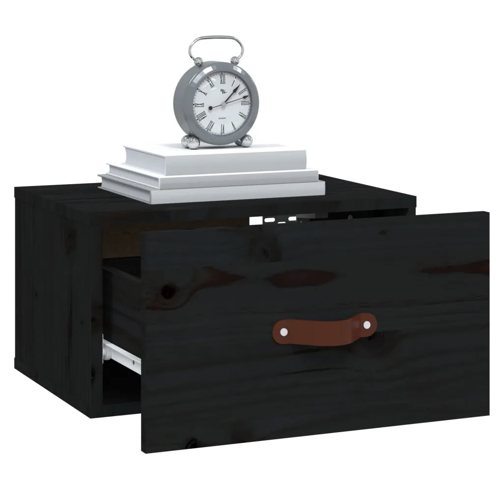 Comodini a Muro 2 pz Neri 40x29,5x22 cm 820995