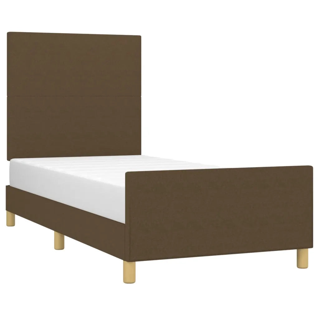 Giroletto senza Materasso Marrone Scuro 80x200 cm Tessuto 3124850