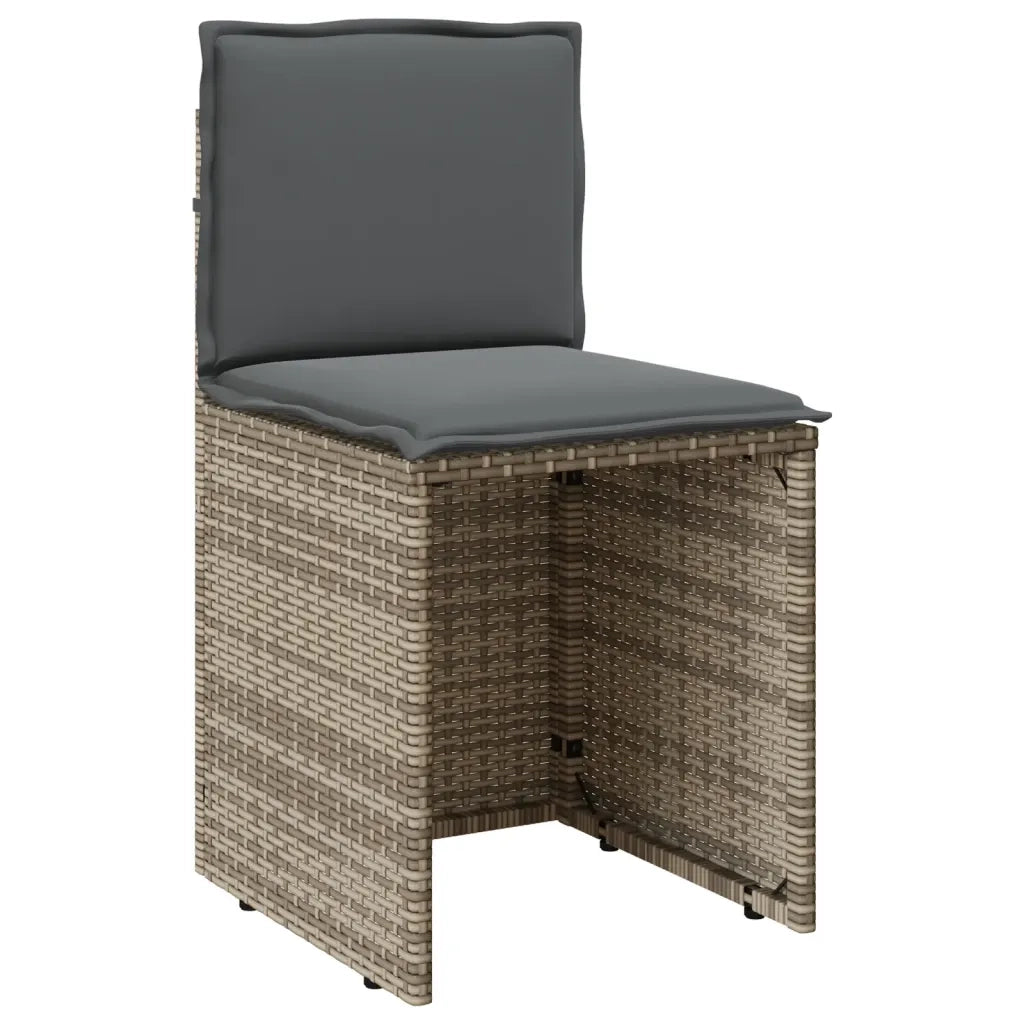 Set da Bistr¨° 3 pz | Set Salotto da Giardino con Cuscini Beige in Polyrattan