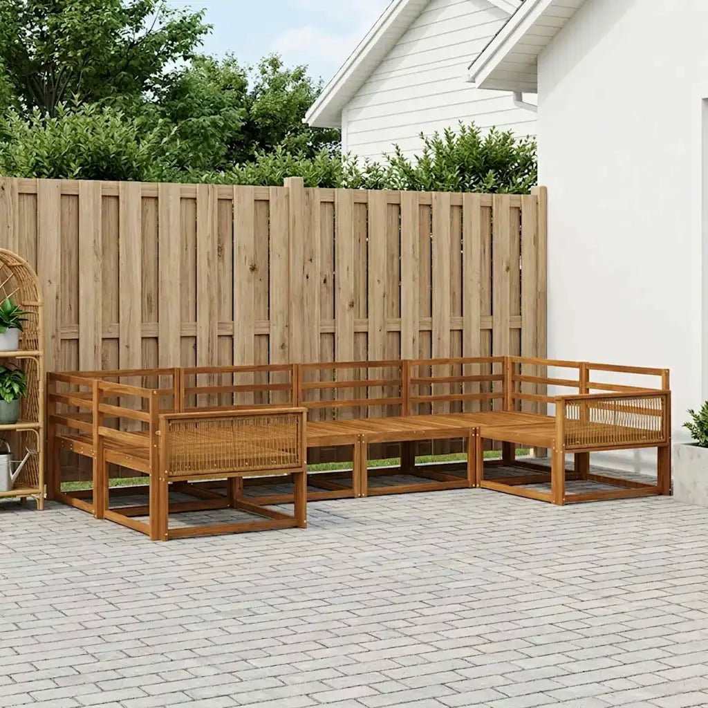 Set di divani da esterno 6 pcs Naturale