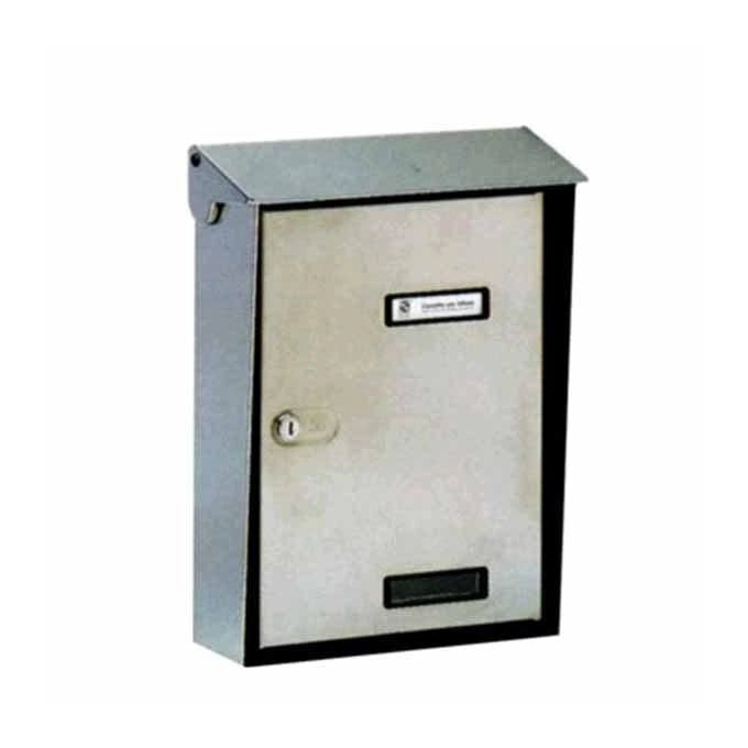 Silmec 10-015 S90 Cassetta Postale in Acciaio Inox per Riviste con Tetto Parapioggia Apribile colore Inox