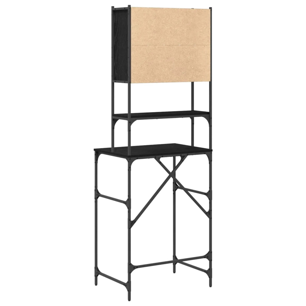 Armadio per Lavatrice Rovere Nero 68 x 48,5 x 194 cm 871369