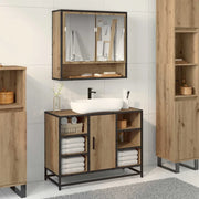 Scaffale da parete con porta Rovere artigianale 65 x 20 x 60 cm 883612