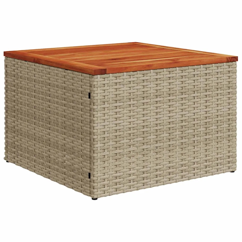 Set Divano da Giardino 7 pcs Beige e Grigio Chiaro polyrattan