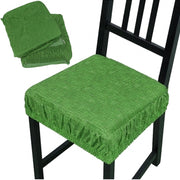 Trade Shop - Set 6 Coprisedia Cuscini Con Fascia Elastica Per Sedie Imbottito Sfoderabile - Verde