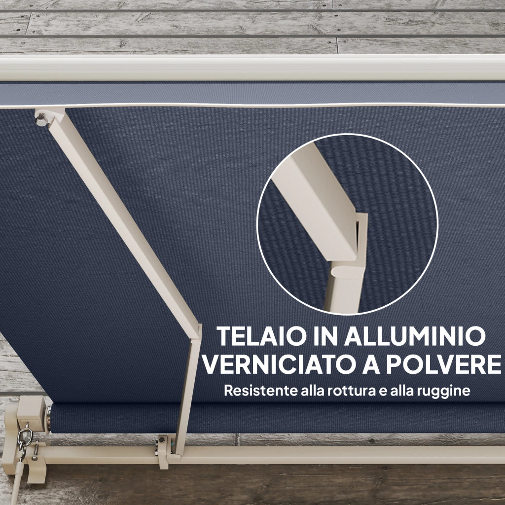 Tenda da Sole per Esterno a Bracci Avvolgibile ¨C Minimal ¨C Grigio 360x250 cm
