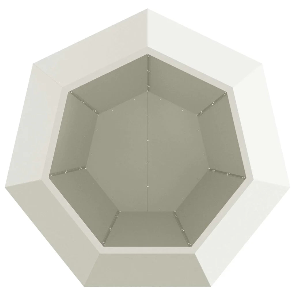 Fioriera 2 pcs Bianco 100 x 100 x 80 cm Acciaio
