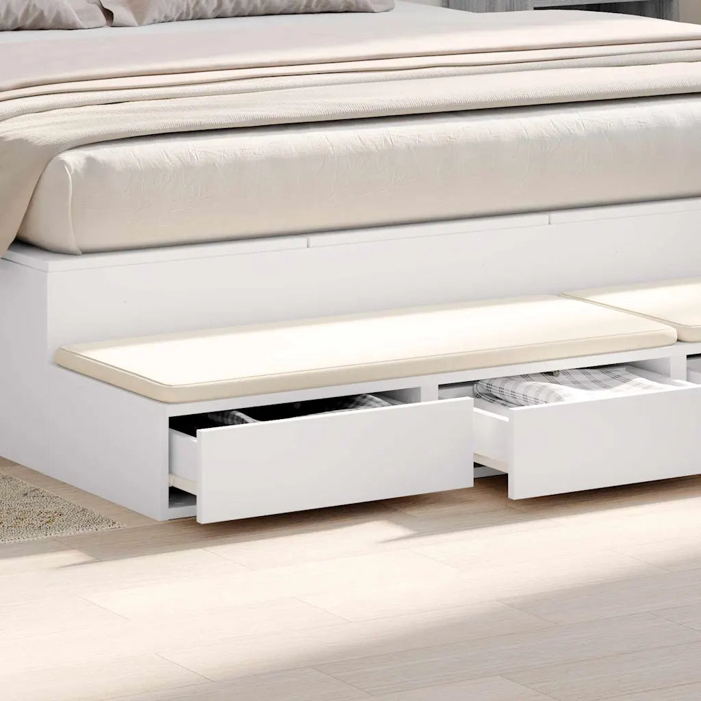 Cassetti per letto con cassetto Bianco 200 x 36,5 x 16,5 cm