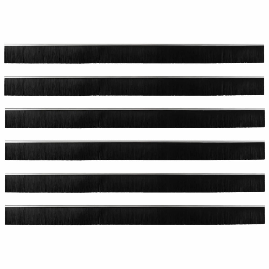 Spazzole per porte autoadesive 6 pcs Argento 100 cm 42019479