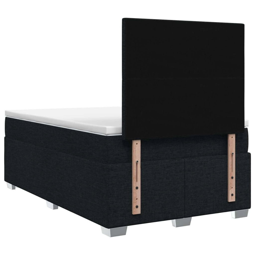 Letto box spring con materasso Nero 120 x 200 cm Tessuto 3453390